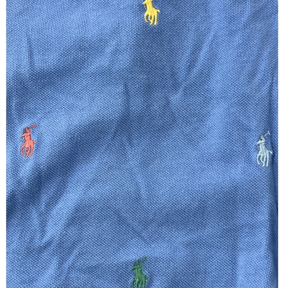 Ralph Lauren Kids Blue Colorful Pastel Logo Preppy Shorts Boys 7 Vacation Beach - Picture 2 of 5